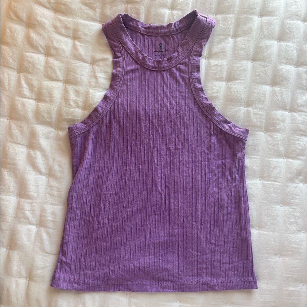 Free People Movement purple ribbed tank